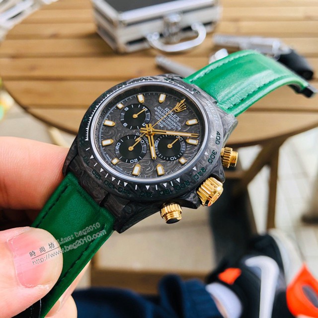 勞力士男生手錶 RolexDaytona翡翠夜光全碳纖維宇宙計時迪通拿  gjs2200